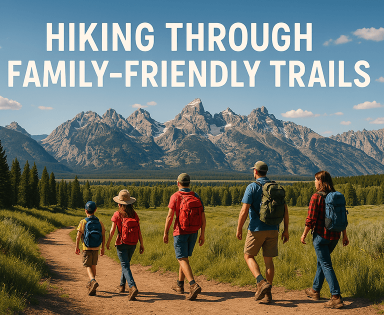 Hiking through family friendly trails